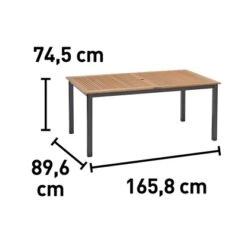 Gartentisch Bonlee Rechteckig FSC®-Holz Braun 166 Cm X 90 Cm -Gartenpflege Geschäft 048124986646 VM01 051020 L