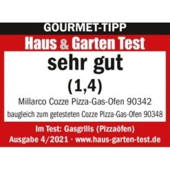 Cozze Gas Pizzaofen 13" Mit Pizzastein Schwarz-Grau -Gartenpflege Geschäft 08614903421 11025100 AI 03