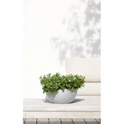 Ecopots Pflanztopf Brussels Weißgrau 30 Cm X 14 Cm -Gartenpflege Geschäft 100 Brussels30WhiteGrey 90