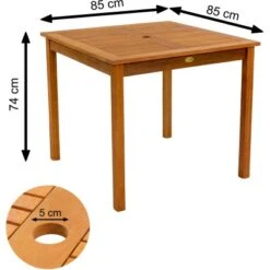 Indoba® Gartentisch Montana Quadratisch FSC® -Gartenpflege Geschäft 105195 11001300 8