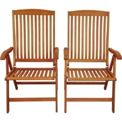 Indoba® Hochlehner Sun Flair Holz Natur Mit Armlehnen 2er Set FSC® -Gartenpflege Geschäft 105201 11001300 2