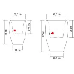 Scheurich Pflanzgefäß Lineo High Ø 39 Cm Schwarz Granit -Gartenpflege Geschäft 1178839 4357 283 65 9