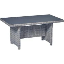 Lounge-Set Mit Esstisch Vermont 5-teilig Polyrattan Links Wave Cliff -Gartenpflege Geschäft 124987216 S04 240718 RET01