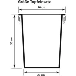 Gartenfreude Pflanzkübel Polyrattan Konisch 28 Cm X 28 Cm Bicolour Braun-Schwarz -Gartenpflege Geschäft 159778 4655 pt03