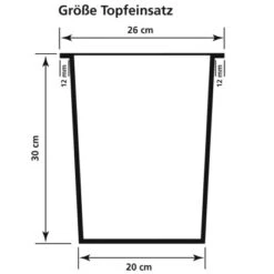 Gartenfreude Pflanzgefäß Wasserhyazinthe Konisch 28 X 28 Cm X 60 Cm Naturfarben -Gartenpflege Geschäft 160261 4655 pt03