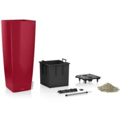 Lechuza Pflanzgefäß Cubico Alto Premium 40 Cm X 40 Cm Scarlet Rot Hochglanz -Gartenpflege Geschäft 261682 4186 2