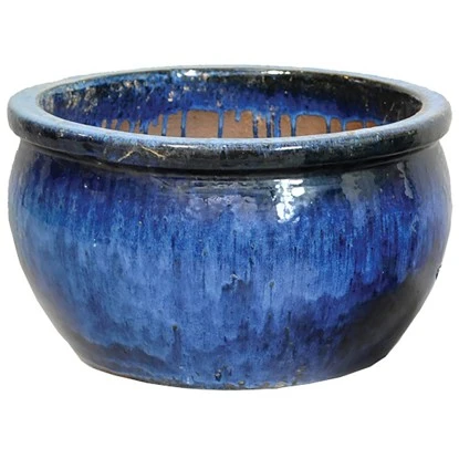 M Collections Pflanztopf Glasiert Bavaria Ø 25 Cm X 17 Cm Blau 3 M Collections Pflanztopf Glasiert Bavaria Ø 25 Cm X 17 Cm Blau