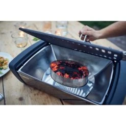 Enders®Holzkohle-Tischgrill Aurora Mirror Gold Raucharm Mit LED-Ambientelicht -Gartenpflege Geschäft 284195 3795 7 1