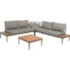 Acamp Loungegruppe Paros Anthrazit-Teak FSC® -Gartenpflege Geschäft 4013556562706 4378 01