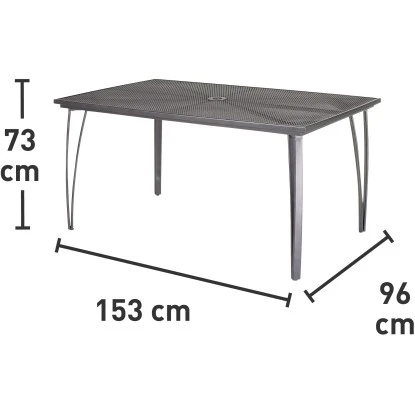 Gartentisch Sacramento II Rechteckig Stahl 153 Cm X 96 Cm 5 Gartentisch Sacramento II Rechteckig Stahl 153 Cm X 96 Cm – Bild 3