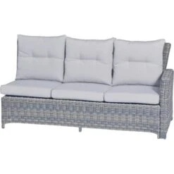 Lounge-Set Mit Esstisch Vermont 5-teilig Polyrattan Links Wave Cliff -Gartenpflege Geschäft 4048124987216 S08 101120