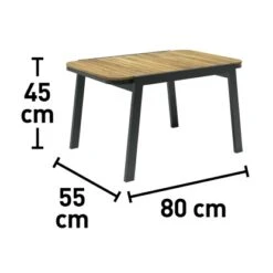 Lounge-Set Olary 4-teilig Akazienholz Schwarz -Gartenpflege Geschäft 4048126617562 160