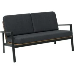 Lounge-Set Olary 4-teilig Akazienholz Schwarz -Gartenpflege Geschäft 4048126617562 30