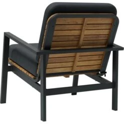 Lounge-Set Olary 4-teilig Akazienholz Schwarz -Gartenpflege Geschäft 4048126617562 60