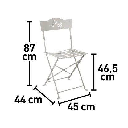Balkonstuhl Calandria 45 Cm X 44 Cm X 87 Cm Ecru 5 Balkonstuhl Calandria 45 Cm X 44 Cm X 87 Cm Ecru – Bild 3