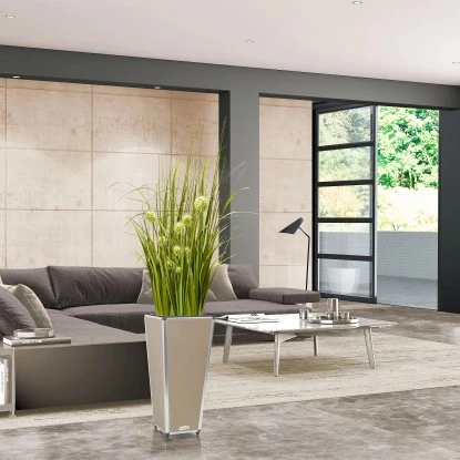 Amare Blumentopf Pur Fiberglas Design 28 Cm X 28 Cm X 61 Cm Beige 9 Amare Blumentopf Pur Fiberglas Design 28 Cm X 28 Cm X 61 Cm Beige – Bild 7