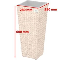 Gartenfreude Blumentopf Wasserhyazinthe 28 X 28 X 60 Cm Natur Kunststoffeinsatz -Gartenpflege Geschäft 4251083910410 4655 8