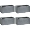 Gartenfreude Fiberglastöpfe 4 X 3-Set Grau Verschiedene Größen -Gartenpflege Geschäft 4251083912759 4655 1