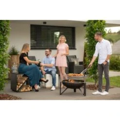 Westmann Premium Grill Feuerstelle Inkl. Grillrost Ø 70 Cm X 75 Cm Schwarz -Gartenpflege Geschäft 4260280773407 1741 AB 02