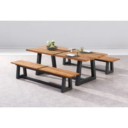 Gartenbank-Gruppe 3-tlg. Campione Anthrazit 3 Gartenbank-Gruppe 3-tlg. Campione Anthrazit