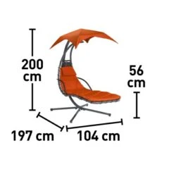 Schwingliege Palmdale Mit Sonnendach Aus Textilen Terracotta 7 Schwingliege Palmdale Mit Sonnendach Aus Textilen Terracotta -Gartenpflege Geschäft 5614292 VM01