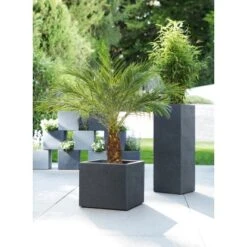 Scheurich Pflanzgefäß C-Cube High Ø 26 Cm Stony Grey 12 Scheurich Pflanzgefäß C-Cube High Ø 26 Cm Stony Grey -Gartenpflege Geschäft 6044762 4357 240 70 3