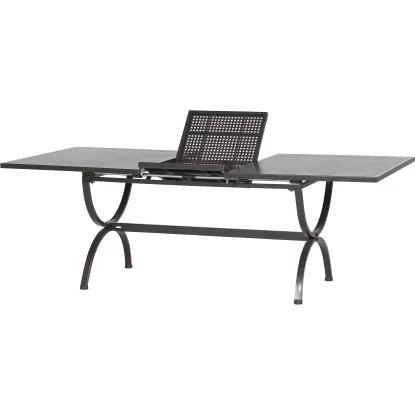 MBM Ausziehtisch Romeo Schmiedeeisen 165/215 Cm X 100 Cm Marone 4 MBM Ausziehtisch Romeo Schmiedeeisen 165/215 Cm X 100 Cm Marone – Bild 2