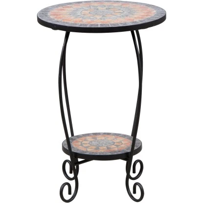 Siena Garden Blumenständer Prato Eisen 41 Cm X 41 Cm X 59 Cm Schwarz Mosaik 4 Siena Garden Blumenständer Prato Eisen 41 Cm X 41 Cm X 59 Cm Schwarz Mosaik – Bild 2