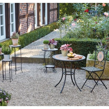 Siena Garden Blumenständer Prato Eisen 41 Cm X 41 Cm X 59 Cm Schwarz Mosaik 8 Siena Garden Blumenständer Prato Eisen 41 Cm X 41 Cm X 59 Cm Schwarz Mosaik – Bild 6