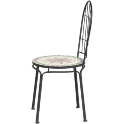 Siena Garden Stapelsessel Stella Eisen 40,5 Cm X 42 Cm X 95 Cm Schwarz Mosaik -Gartenpflege Geschäft 720939 1346 03