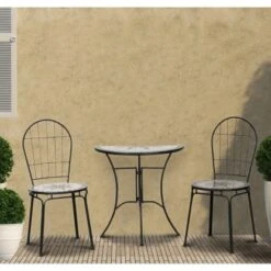 Siena Garden Stapelsessel Stella Eisen 40,5 Cm X 42 Cm X 95 Cm Schwarz Mosaik -Gartenpflege Geschäft 720939 1346 10