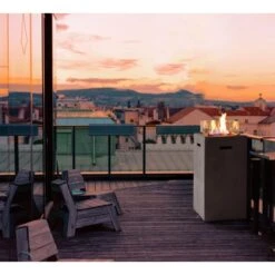 Amare Gas-Feuerstelle Für Den Außenbereich Quadratisch Grau -Gartenpflege Geschäft 765581 4655 04