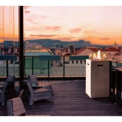 Amare Gas-Feuerstelle Für Den Außenbereich Quadratisch Weiß -Gartenpflege Geschäft 765603 4655 04