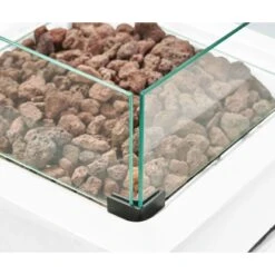 Amare Gas-Feuerstelle Für Den Außenbereich Quadratisch Weiß -Gartenpflege Geschäft 765603 4655 06