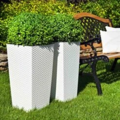 Siena Garden Pflanzgefäß Modern Paris Weiß 40x40x75,3 Cm 12 Siena Garden Pflanzgefäß Modern Paris Weiß 40x40x75,3 Cm -Gartenpflege Geschäft 8630428 1346 5