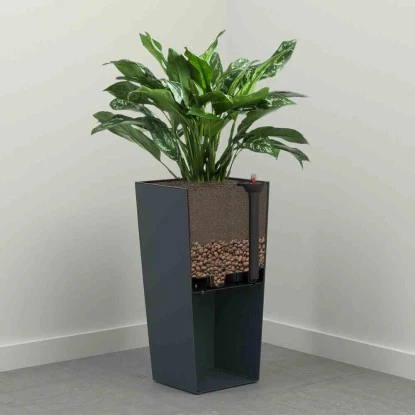 Siena Garden Pflanzgefäß Modern Nizza Graphit 35x35x68,0 Cm 5 Siena Garden Pflanzgefäß Modern Nizza Graphit 35x35x68,0 Cm – Bild 3