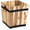M Collections Pflanzkasten Acacia Barrel 33 Cm X 33 Cm Natur FSC® -Gartenpflege Geschäft 8714075338501 4635 S 01