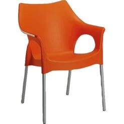 Stapelstuhl Vegas Silber/orange