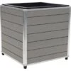 WPC Quader Monaco Grau Mit Alurahmen Silber Mit PP-Pflanzeinsatz 43 X 43 X 42 Cm 2 WPC Quader Monaco Grau Mit Alurahmen Silber Mit PP-Pflanzeinsatz 43 X 43 X 42 Cm -Gartenpflege Geschäft 962662 1316 01