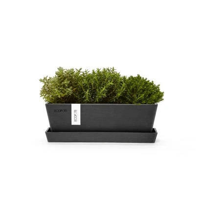 Ecopots Pflanztopf Bruges Mini Dunkelgrau 25 Cm X 9 Cm X 8,4 Cm 4 Ecopots Pflanztopf Bruges Mini Dunkelgrau 25 Cm X 9 Cm X 8,4 Cm – Bild 2