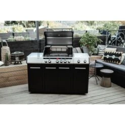 Enders Gasgrill Uniq Pro 3 IK Kitchen Cruster 120 Cm X 147 Cm Schwarz-Edelstahl -Gartenpflege Geschäft IK Kitchen AMBIENTE AB 02
