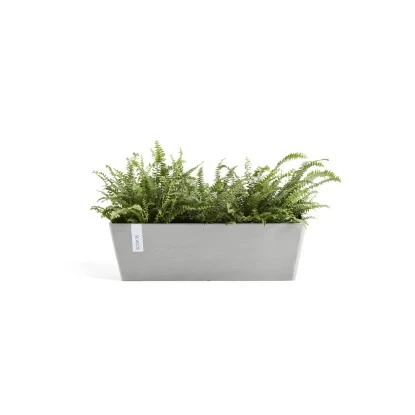 Ecopots Pflanztopf Bruges Weißgrau 45 Cm X 17 Cm 4 Ecopots Pflanztopf Bruges Weißgrau 45 Cm X 17 Cm – Bild 2
