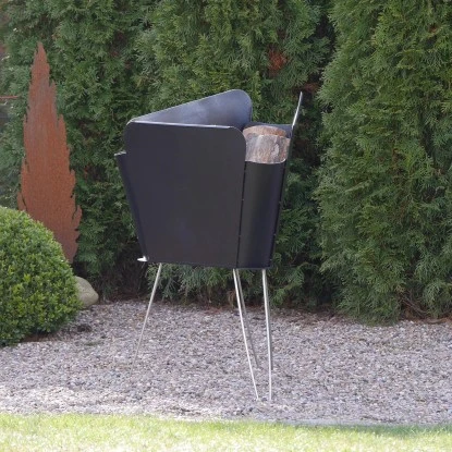 VASNER Merive M2 Feuerkorb Mittelhoch Abgerundet Schwarz 4 VASNER Merive M2 Feuerkorb Mittelhoch Abgerundet Schwarz – Bild 2