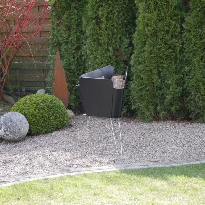 VASNER Merive M2 Feuerkorb Mittelhoch Abgerundet Schwarz 6 VASNER Merive M2 Feuerkorb Mittelhoch Abgerundet Schwarz – Bild 4