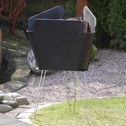 VASNER Merive M2 Feuerkorb Mittelhoch Abgerundet Schwarz 7 VASNER Merive M2 Feuerkorb Mittelhoch Abgerundet Schwarz – Bild 5